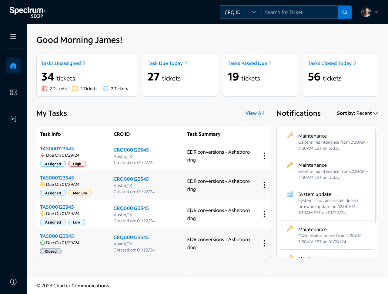 SECIP application screenshot 1