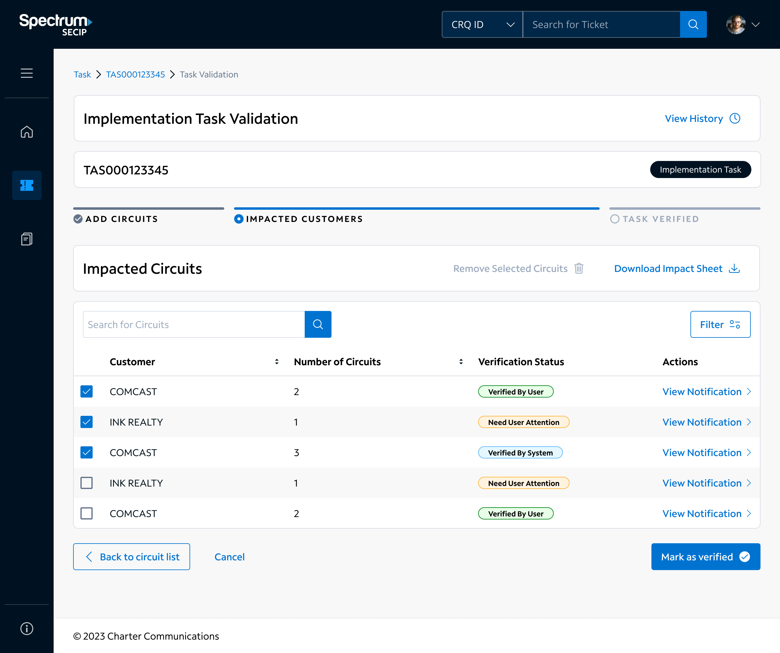 SECIP application screenshot 2