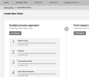 Guided process steps overview screen